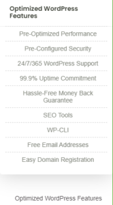 a2hosting optimized wordpress features mananged webhosting services